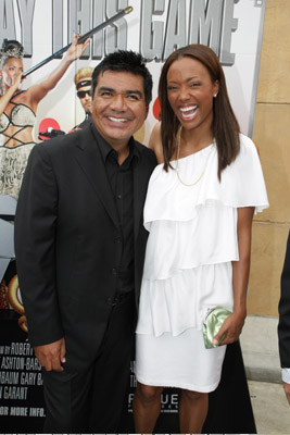 George Lopez and Aisha Tyler at event of Balls of Fury (2007)