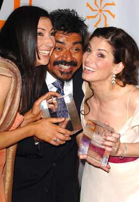 Sandra Bullock, George Lopez and Gesine Bullock-Prado