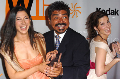 Sandra Bullock, George Lopez and Gesine Bullock-Prado