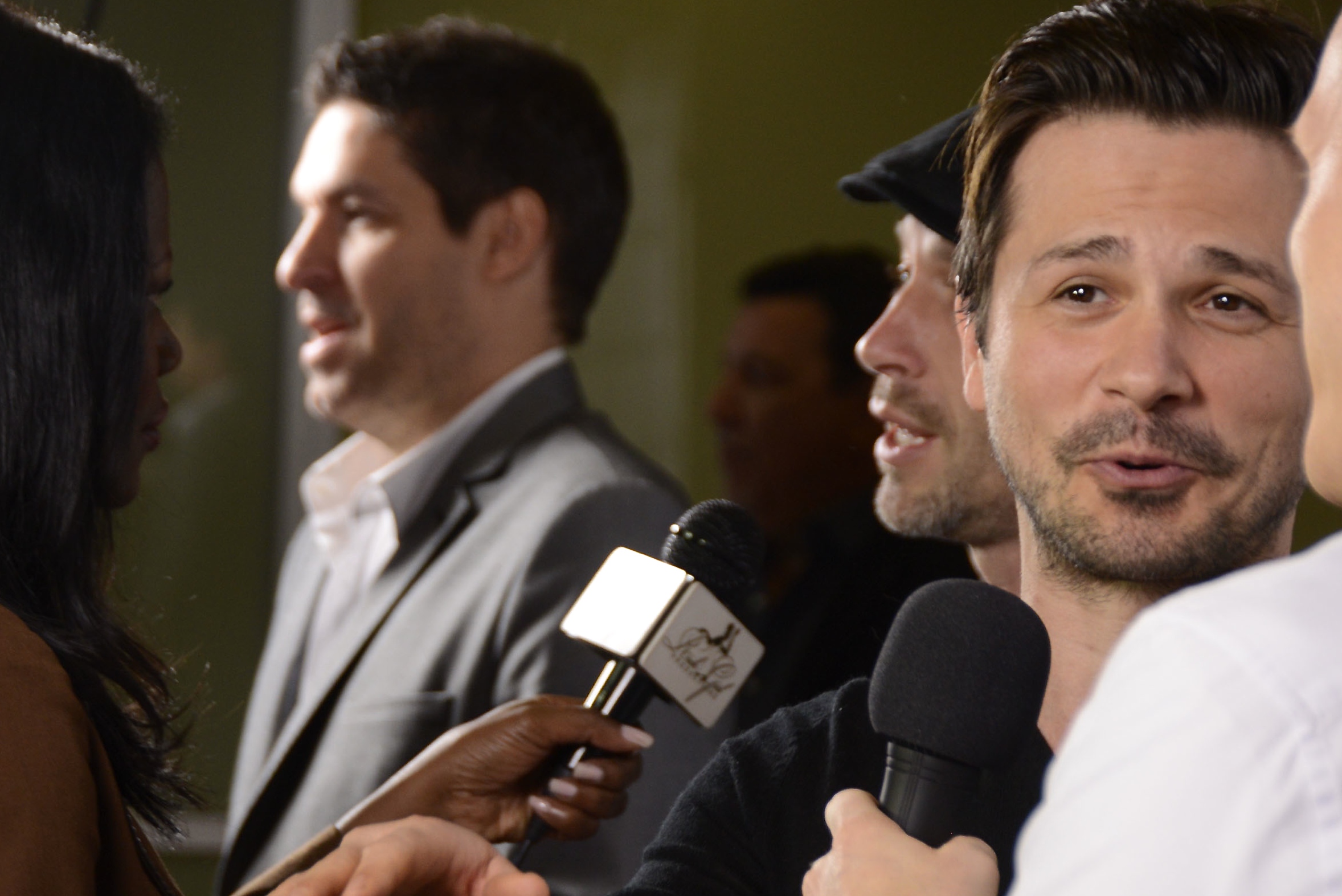 Freddy Rodriguez, David Paluck, Francisco Lorite on the press line for the MEDIATION screening at NFMLA