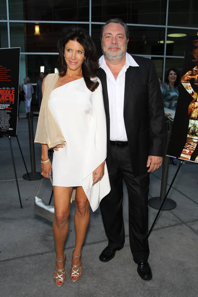 Julie Lott Gallo and George Gallo at the premiere of Middle Men