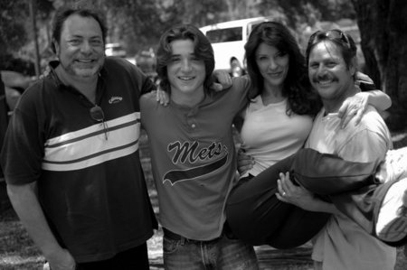 From left to right - Director George Gallo, Trevor Morgan, Julie Gallo and James Evangelatos