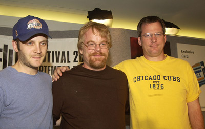 Philip Seymour Hoffman, Gordy Hoffman and Todd Louiso at event of Love Liza (2002)