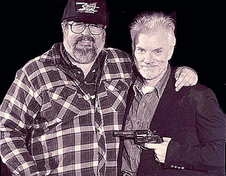 Eric Louzil directing Malcolm McDowell in 