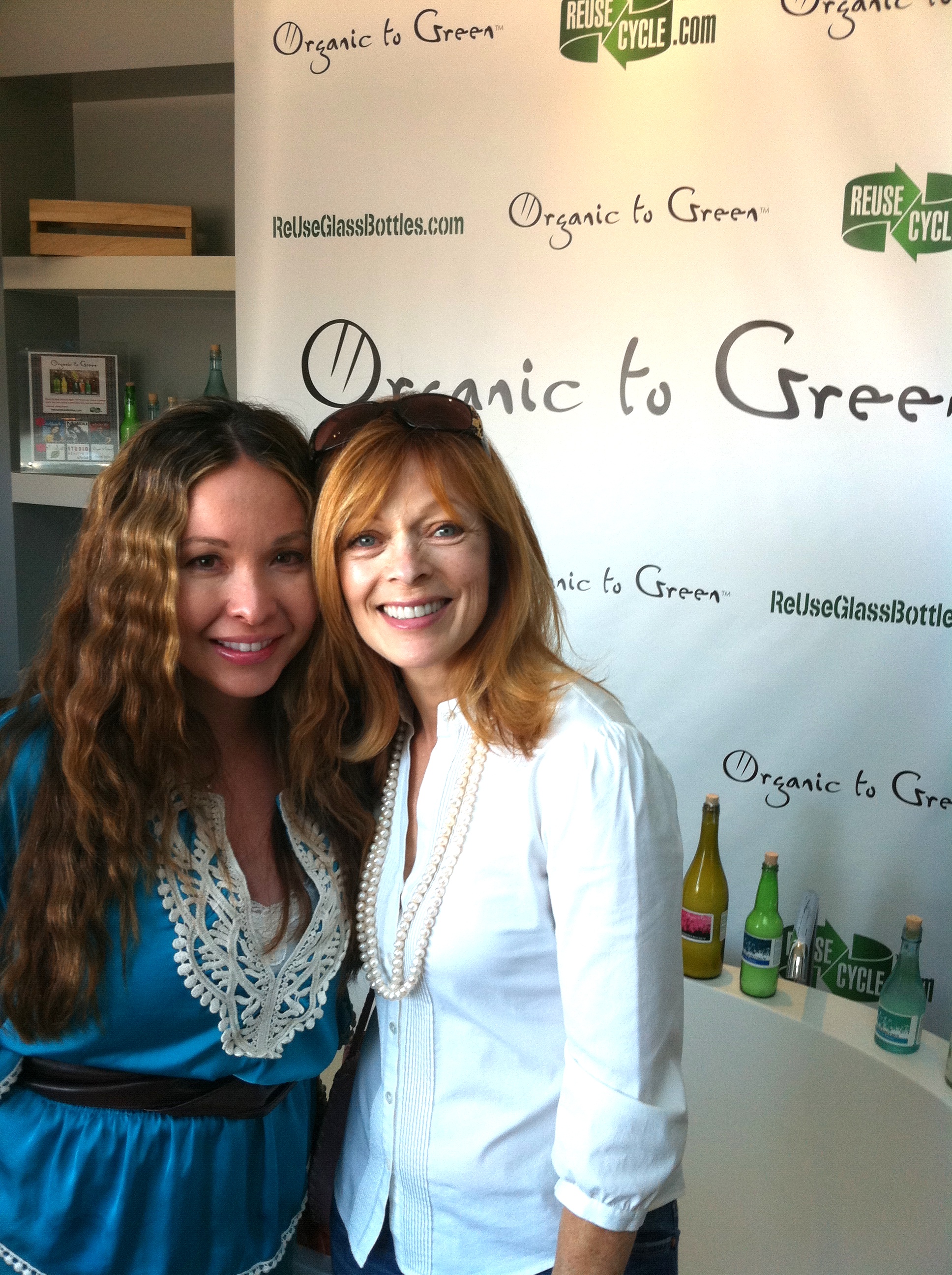 Rianna Loving, reusing and green advocate and founder of Organic To Green, and Francis Fisher at the Eco Emmy Event.
