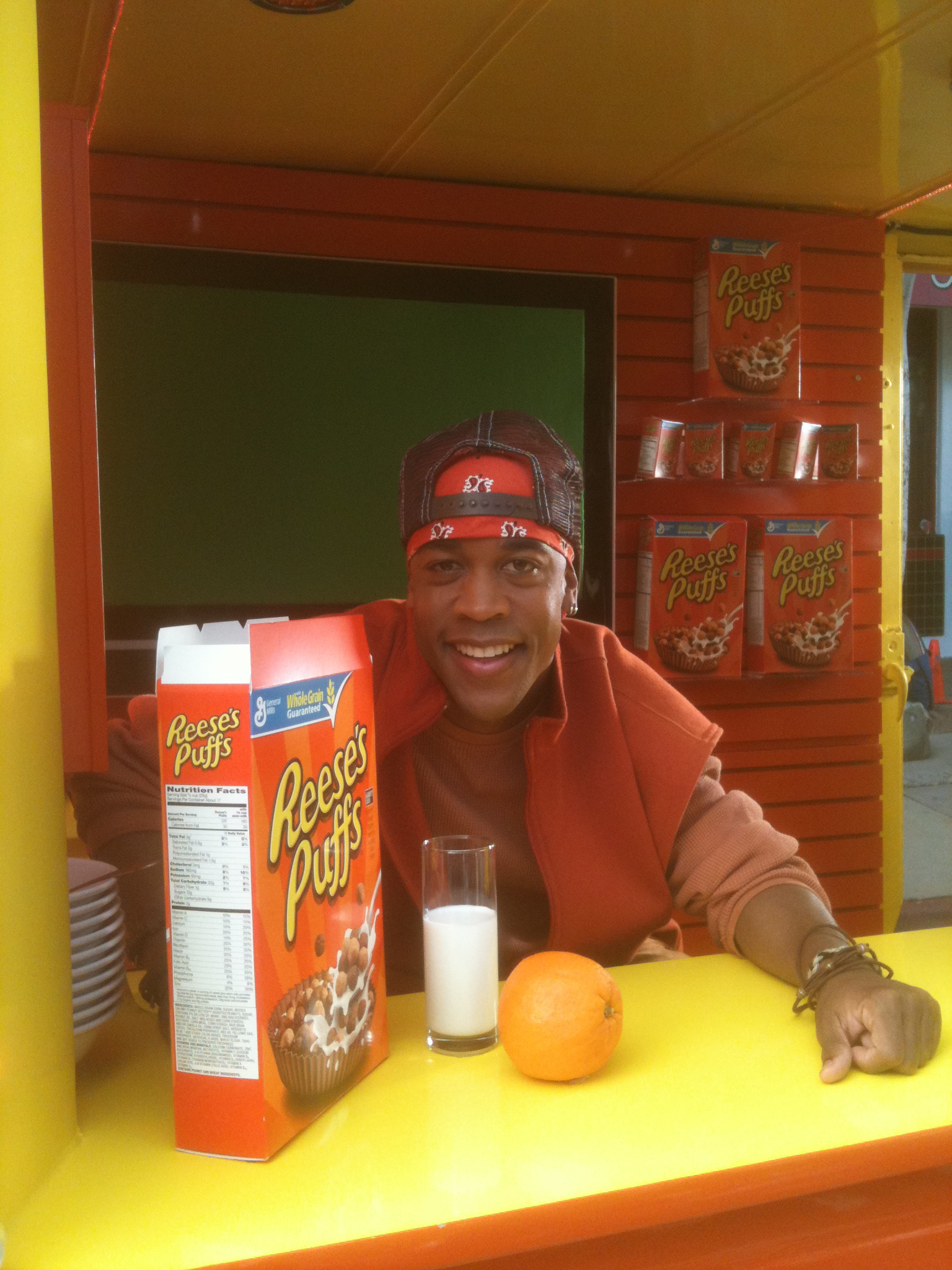 ON set of Reeses Puffs Cereal Commercial 2010