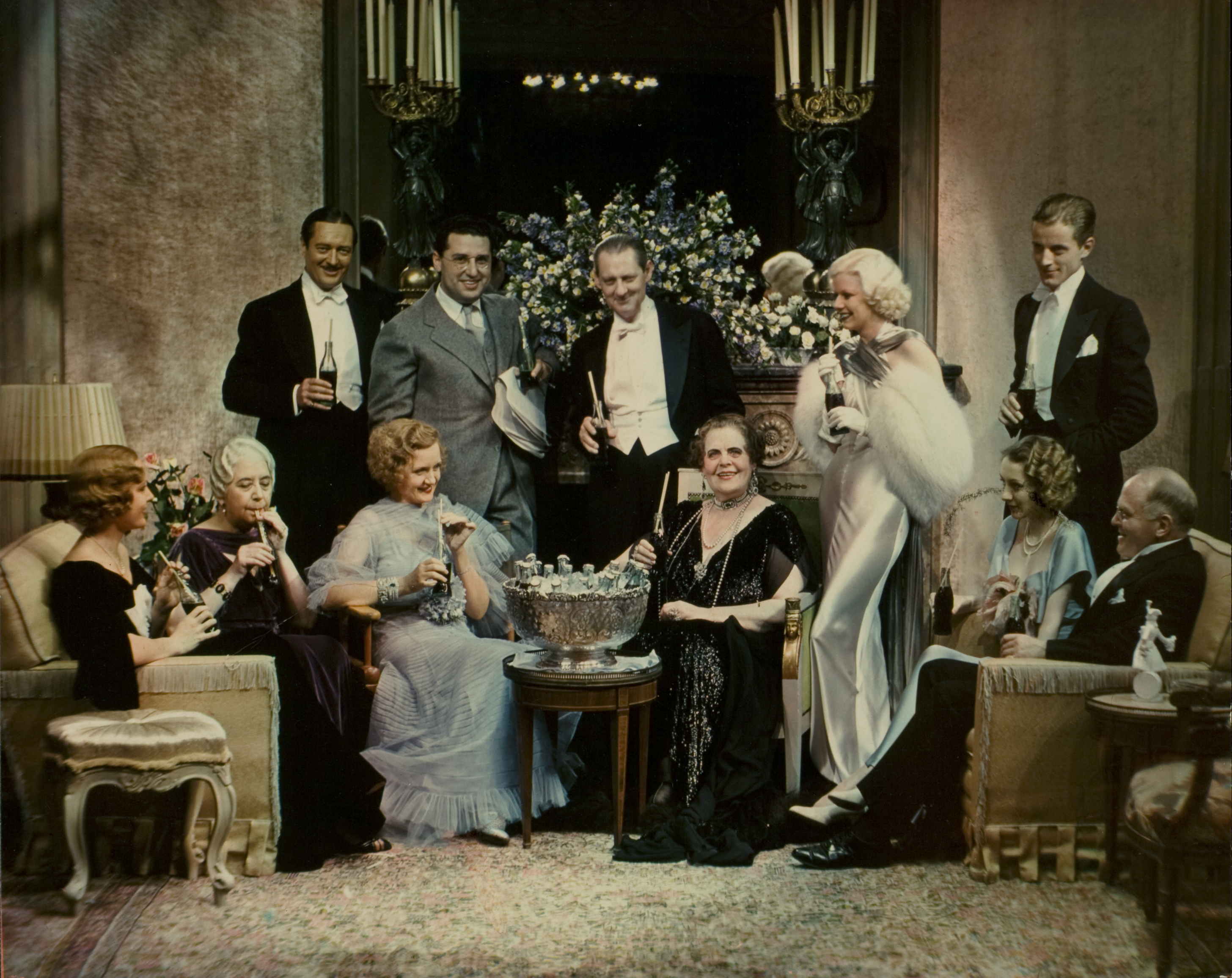 Still of John Barrymore, Lionel Barrymore, Wallace Beery, Billie Burke, Jean Harlow, Marie Dressler, Madge Evans, Edmund Lowe and Lee Tracy in Dinner at Eight (1933)