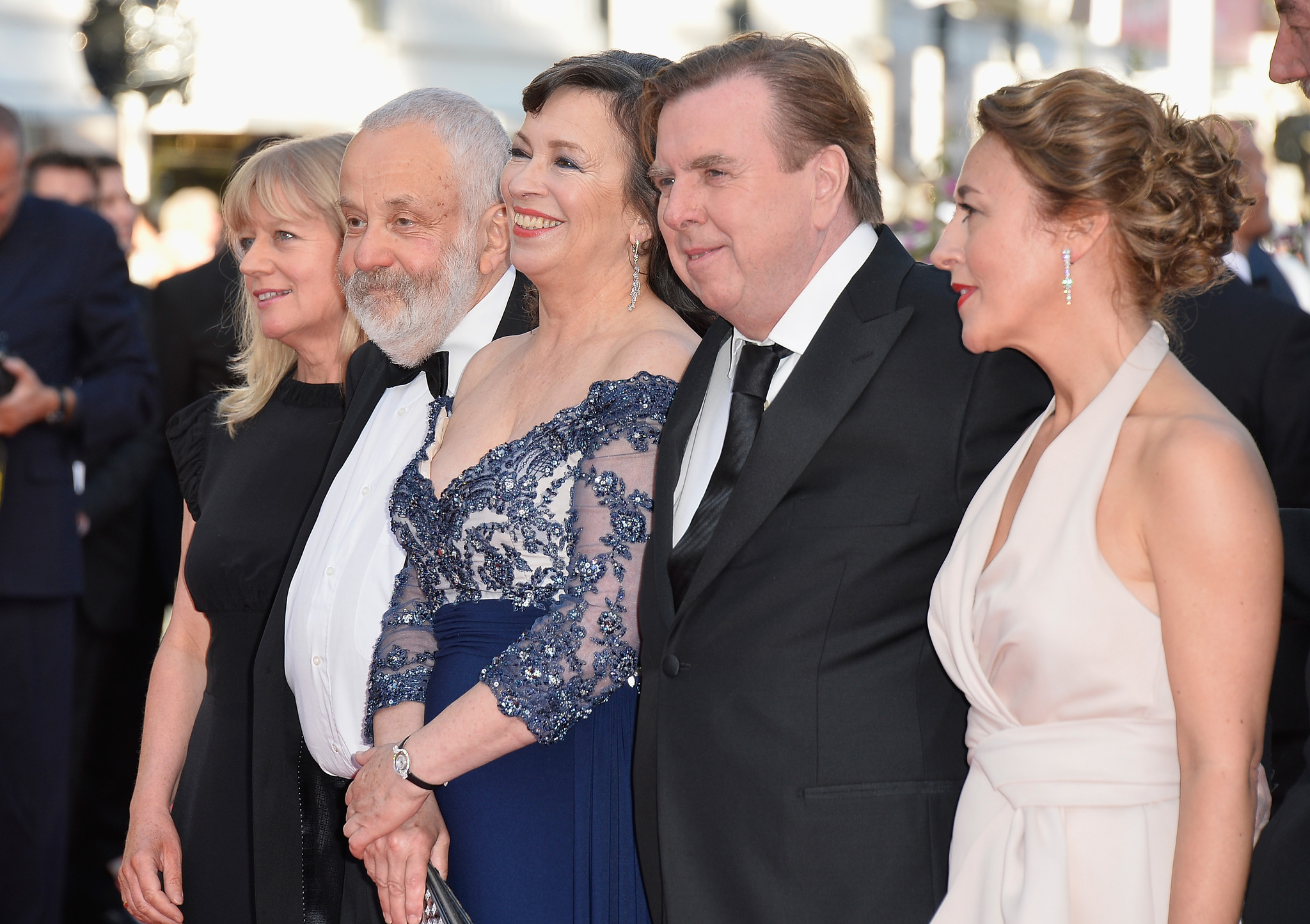 Timothy Spall, Mike Leigh, Dorothy Atkinson, Marion Bailey and Georgina Lowe at event of Mr. Turner (2014)