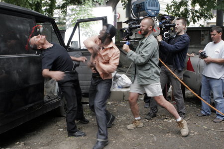 Tom Delmar Stunt Coordinator & 2nd Unit Director with Tudor Lucaciu (DOP). 'Razors Edge'.jpg