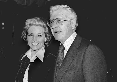 Betty White with husband Allan Ludden at an ABC Affiliate Party, 1974