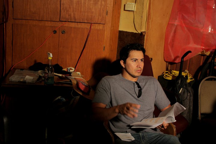 Daniel Luján refreshing his lines as Pepe for D Street Films, Gone Hollywood.