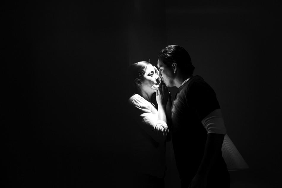 Daniel Luján and Erlinda Navarro in a scene from D Street Films production of Silent No More