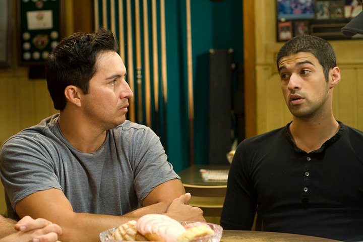 Daniel Luján as Pepe and Saad Jafri, rehearsing a scene for D Street Films, Gone Hollywood.