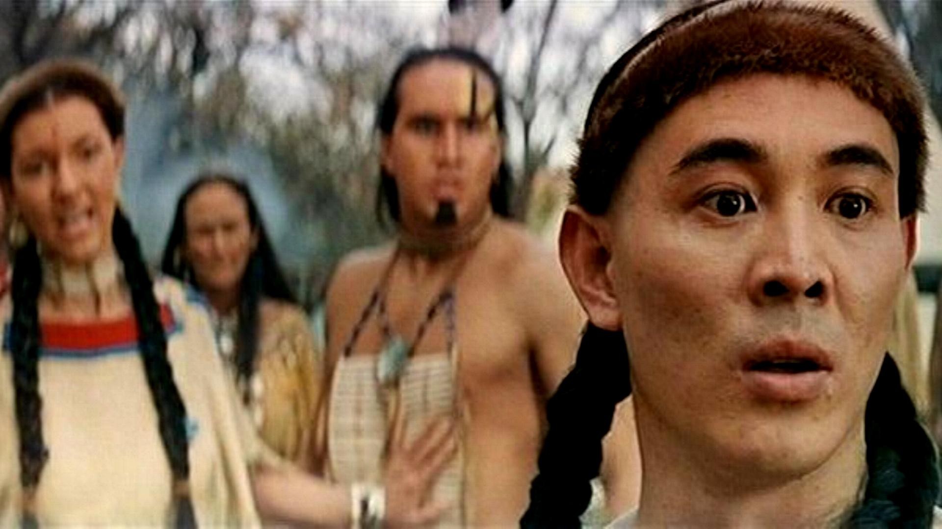 Daniel Luján, Chrysta Bell Zucht and Jet Li during a scene in Once Upon a Time in China and America