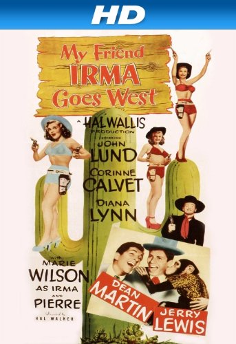 Jerry Lewis, Dean Martin, Corinne Calvet, John Lund, Marie Wilson and Tamba the Chimp in My Friend Irma Goes West (1950)