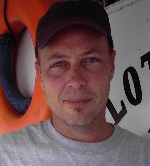 Filmmaker Mike Lyddon on a boat from Manaus to Leticia, Colombia.