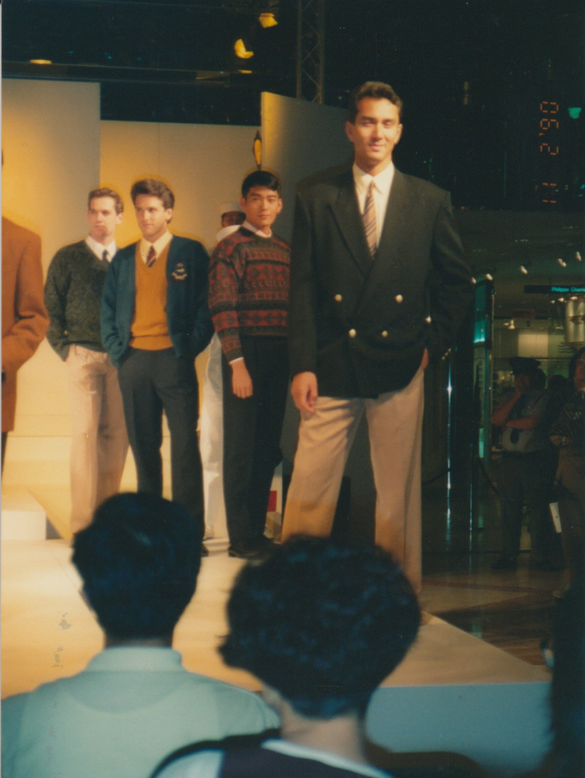 Vincent modeling for Yves Saint Laurent on the the runway in Hong Kong