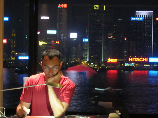 Vincent at the Intercontinental Hotel, Hong Kong 2012. My personal favorite hotel in the world!
