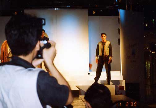 Vincent on the Hong Kong Runway modeling for Giorgio Armani. He's strutted the runway of every major city in Asia from Seoul, Bangkok, Singapore to Tokyo.