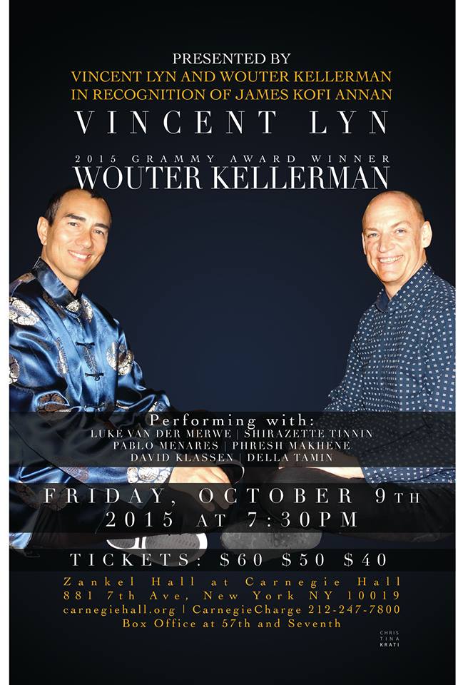 Vincent Lyn & Wouter Kellerman (2015 Grammy Award Winner) Performing at Carnegie/Zankel Hall October 9th, 2015