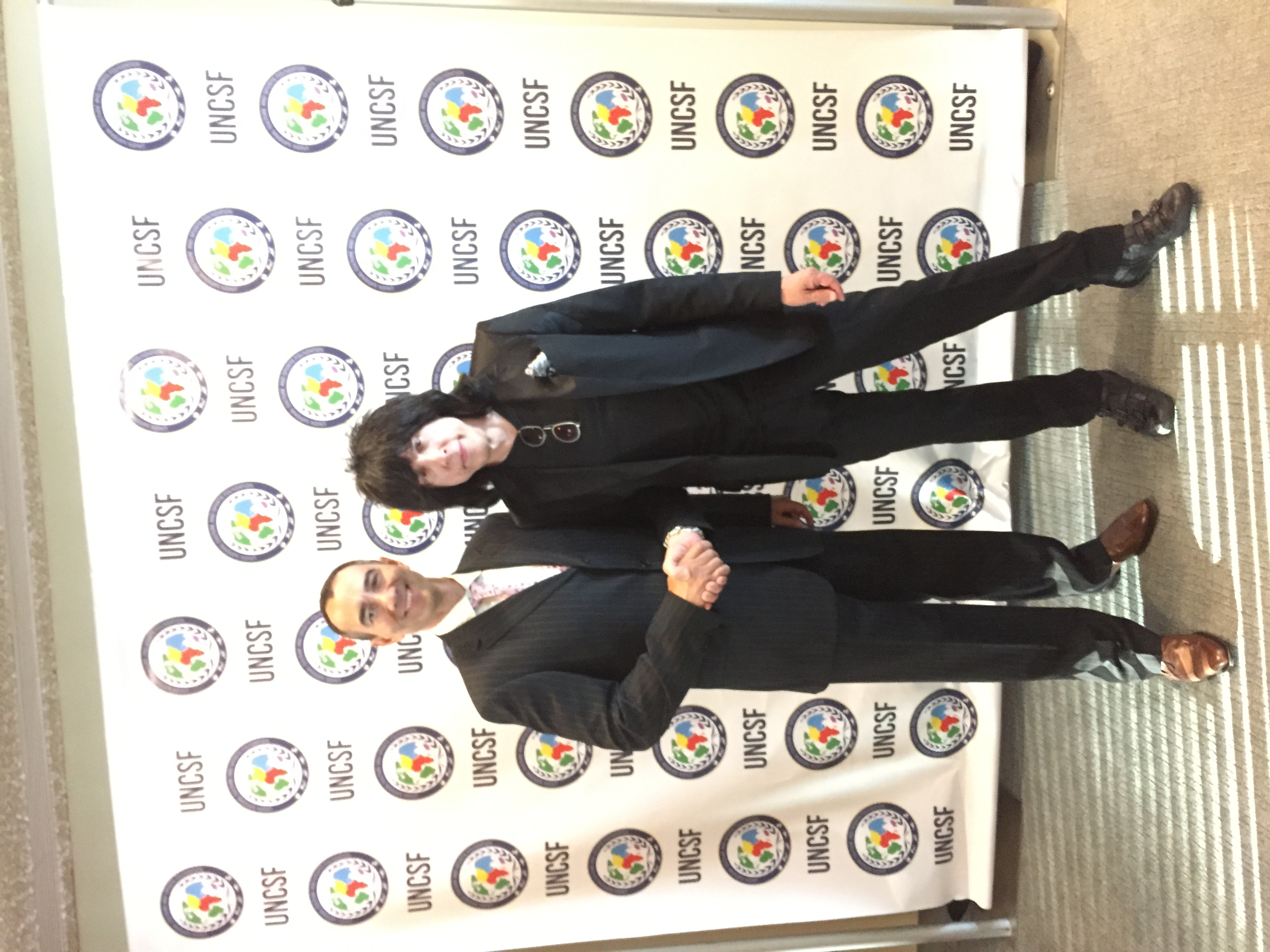 Here with Rock and Roll Hall of Fame Legend Marky Ramone of the Ramones at the United Nations UNCSF