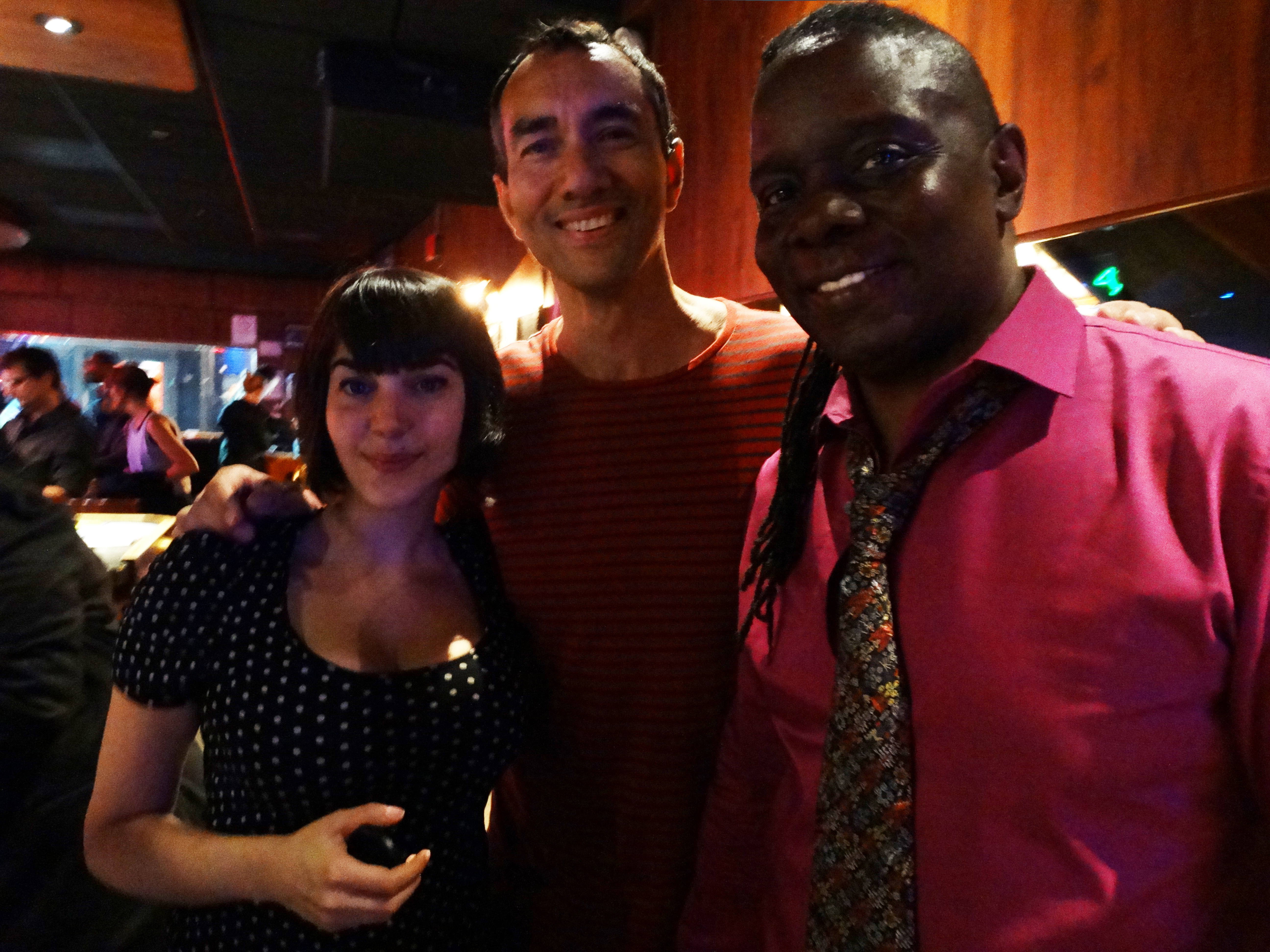 Here with Christina Krati and 6 time Grammy Award winner of Earth Wind & Fire fame Philip Bailey at the Blue Note in NYC