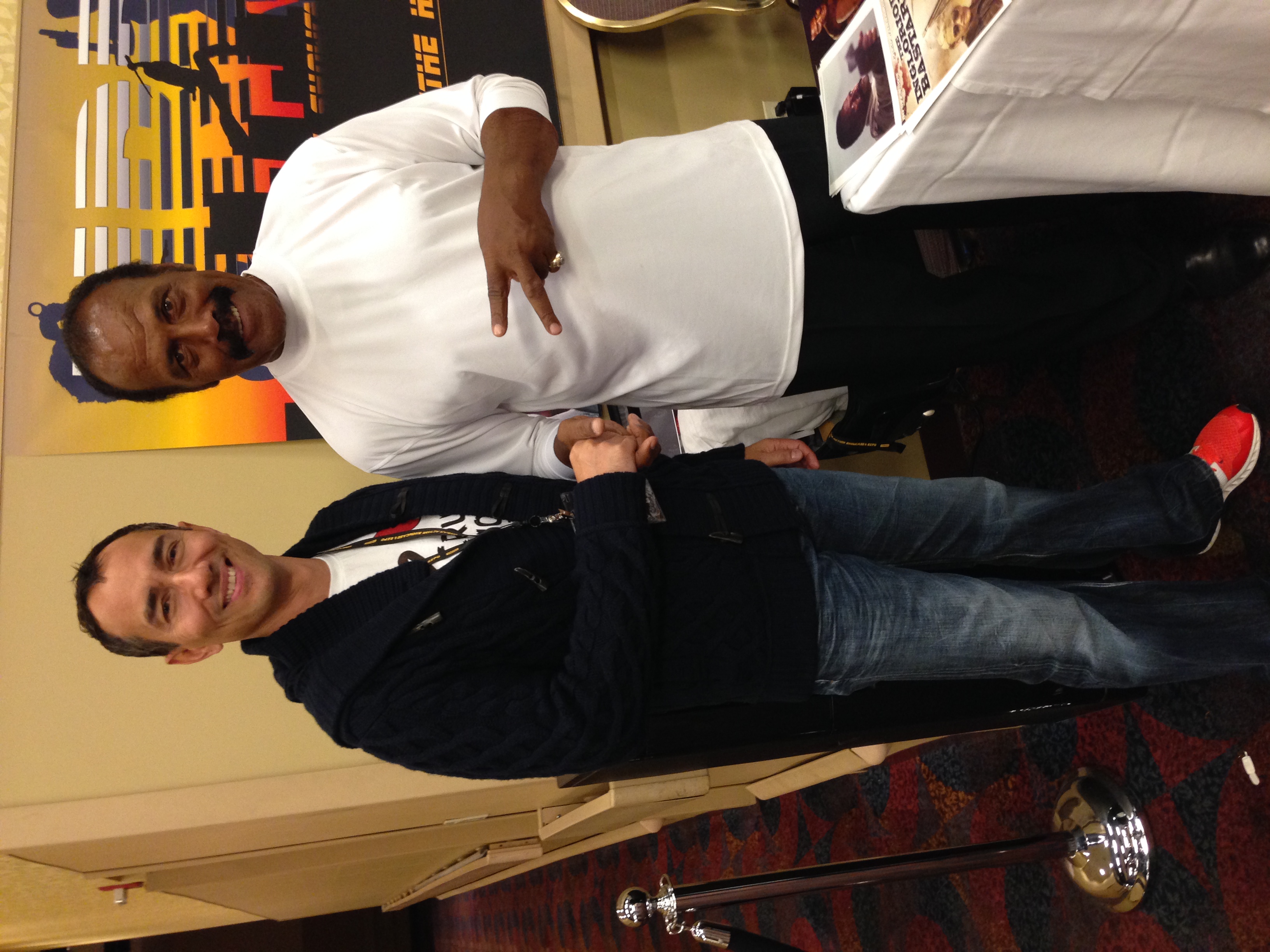 Here with All American footballer and action actor Fred Williamson.