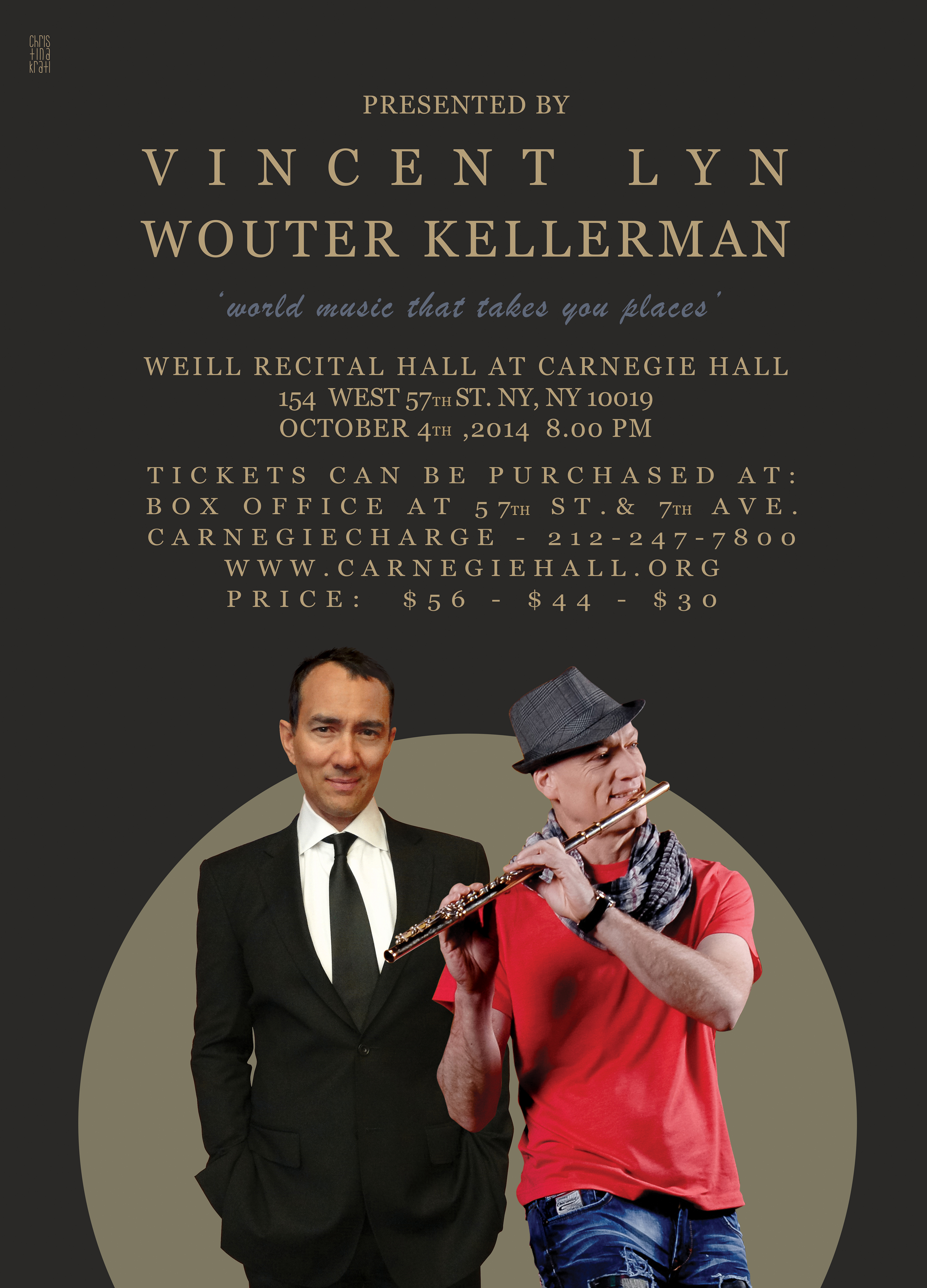Vincent Lyn & Wouter Kellerman Carnegie Hall Concert. October 4th, 2014. Sold out performance!