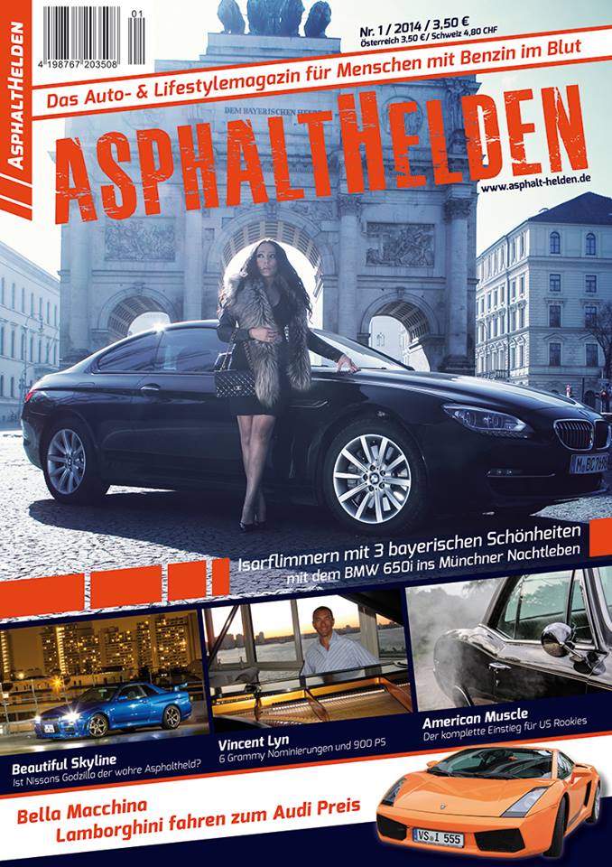 Gracing the cover of AsphaltHelden Magazine (Car & Lifestyle Magazine) May, 2014