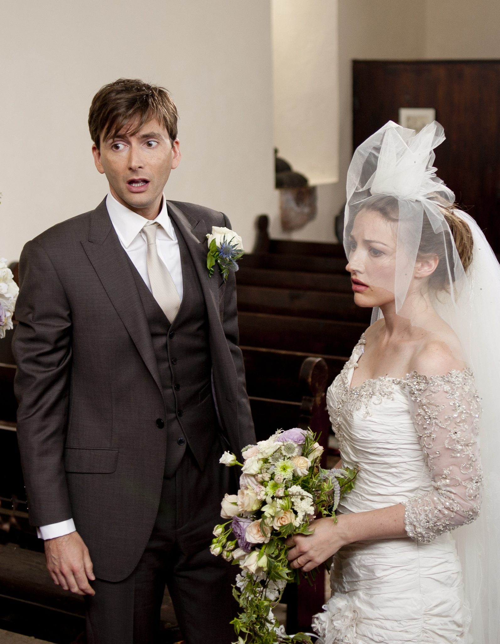 Still of Kelly Macdonald and David Tennant in The Decoy Bride (2011)