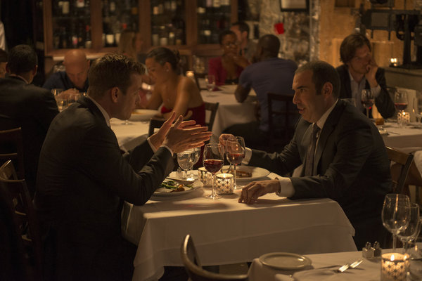 Still of Rick Hoffman and Gabriel Macht in Suits (2011)