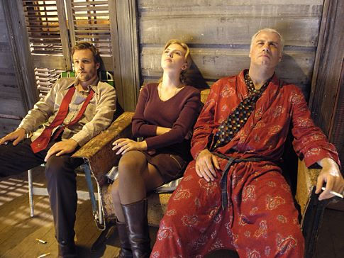 Still of John Travolta, Scarlett Johansson and Gabriel Macht in A Love Song for Bobby Long (2004)