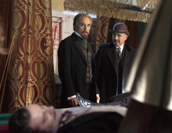 Still of Alastair Mackenzie, Ben Miles and Andrew Paul in Dracula (2013)