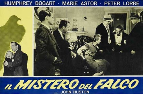 Humphrey Bogart, Peter Lorre, Mary Astor, Ward Bond, Barton MacLane and Lee Patrick in The Maltese Falcon (1941)
