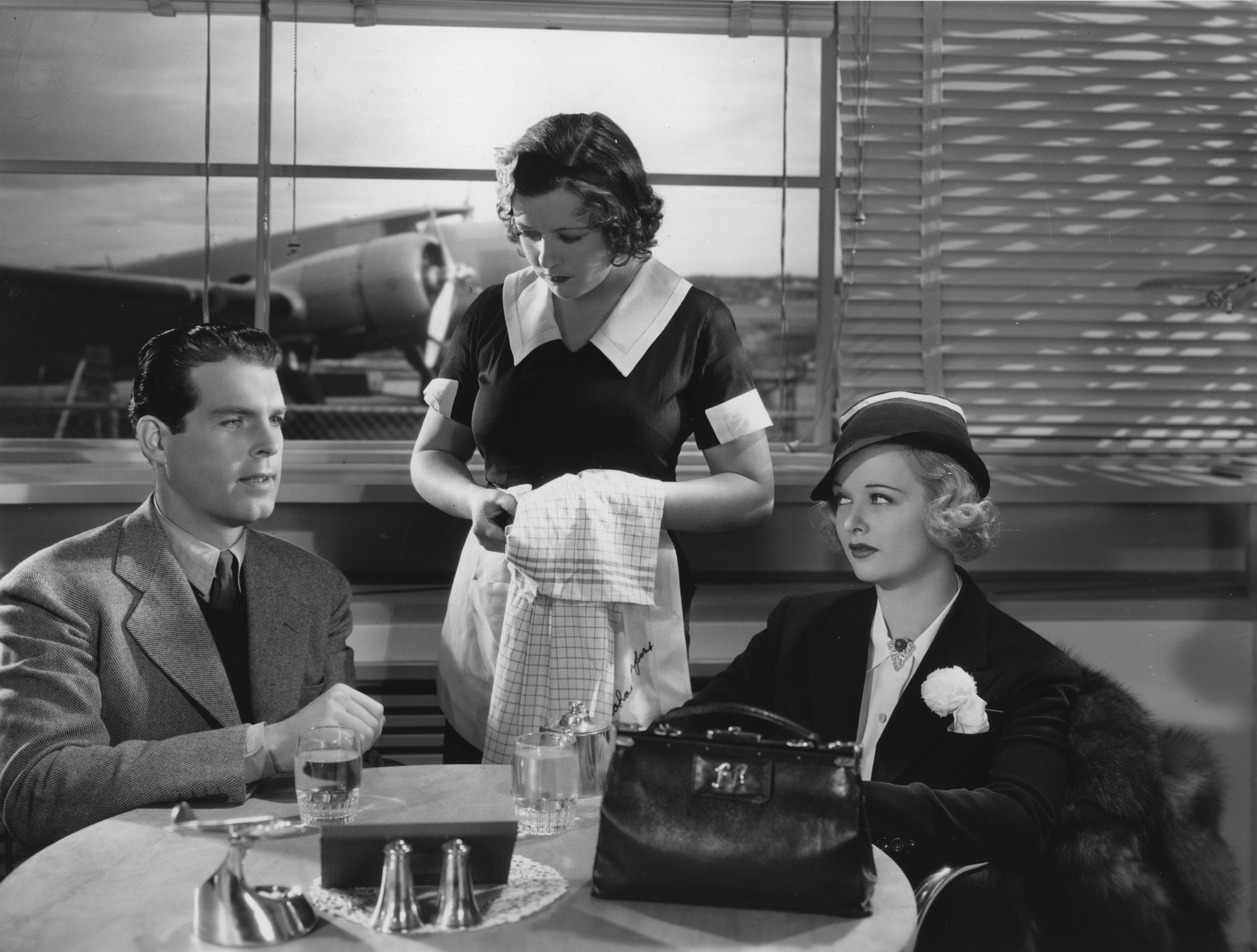 Still of Joan Bennett, Fred MacMurray and Marie Prevost in Thirteen Hours by Air (1936)