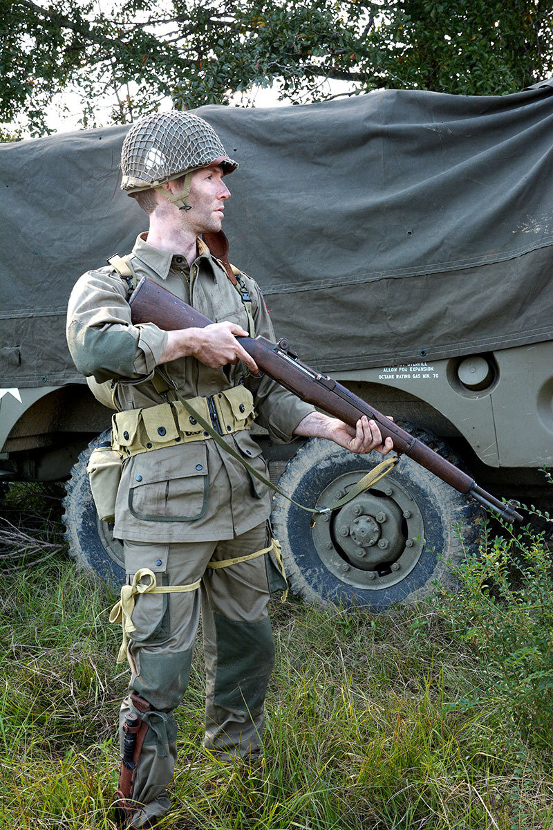 Daniel Magill as Paratrooper Fisher in the World War II film The Last Rescue.