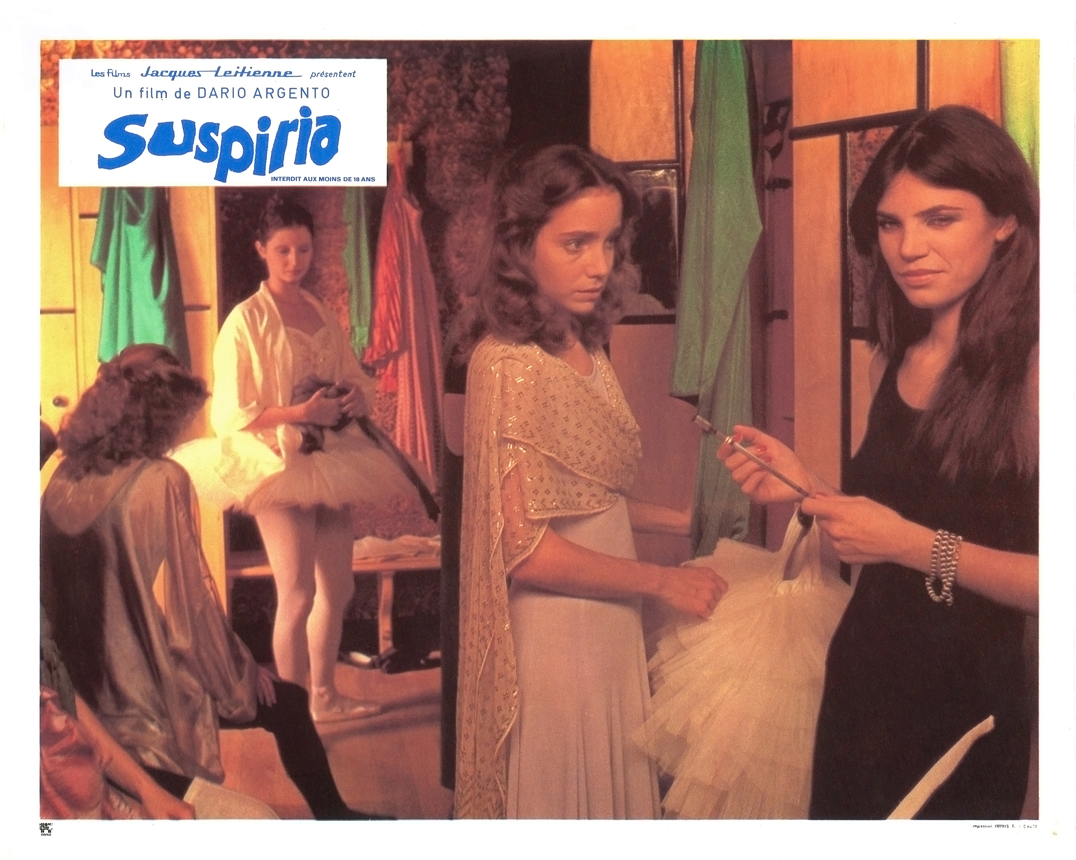 Jessica Harper and Barbara Magnolfi in Suspiria a film by Dario Argento 1977