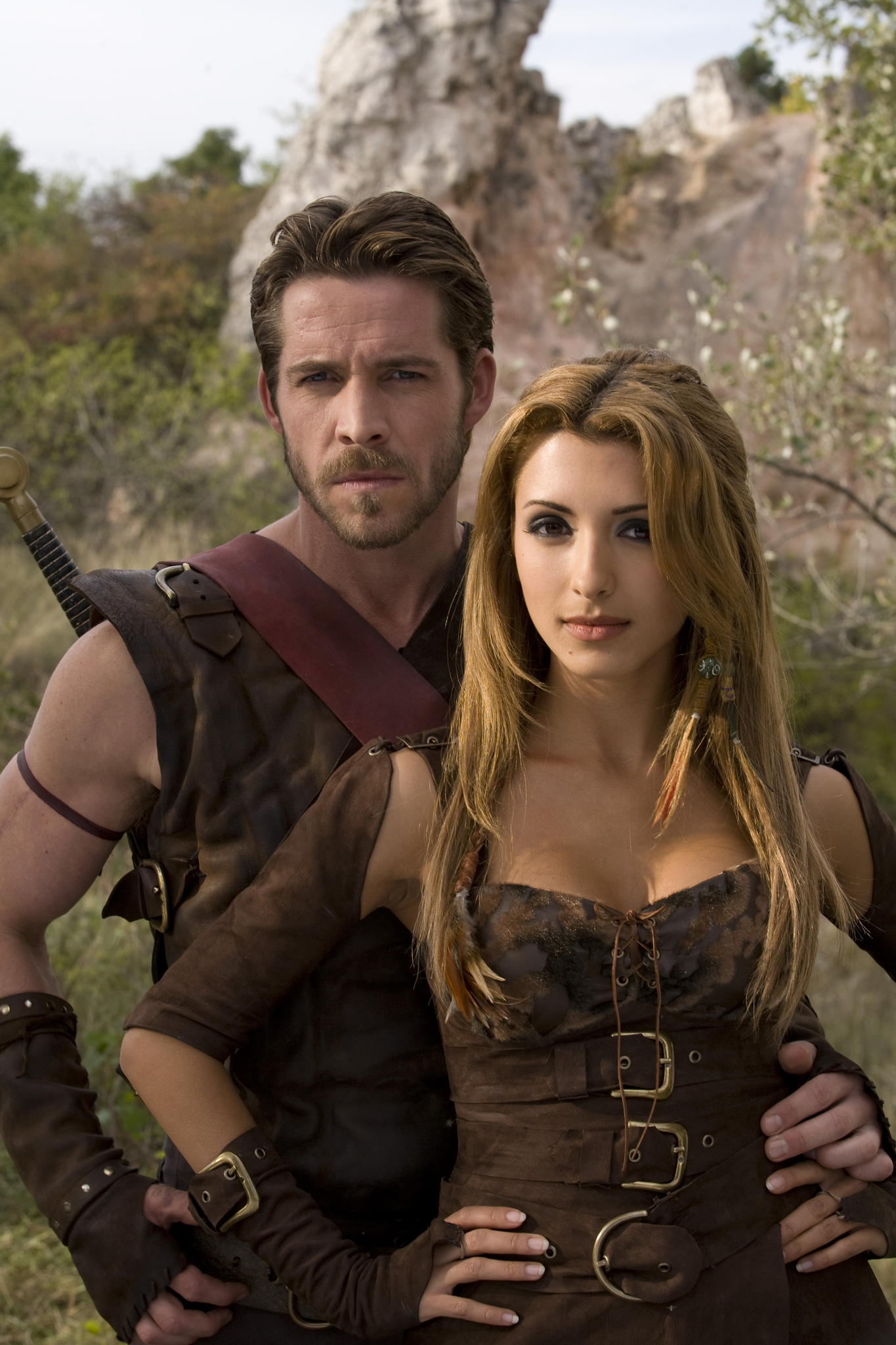 Still of Sean Maguire and India de Beaufort in Kröd Mändoon and the Flaming Sword of Fire (2009)
