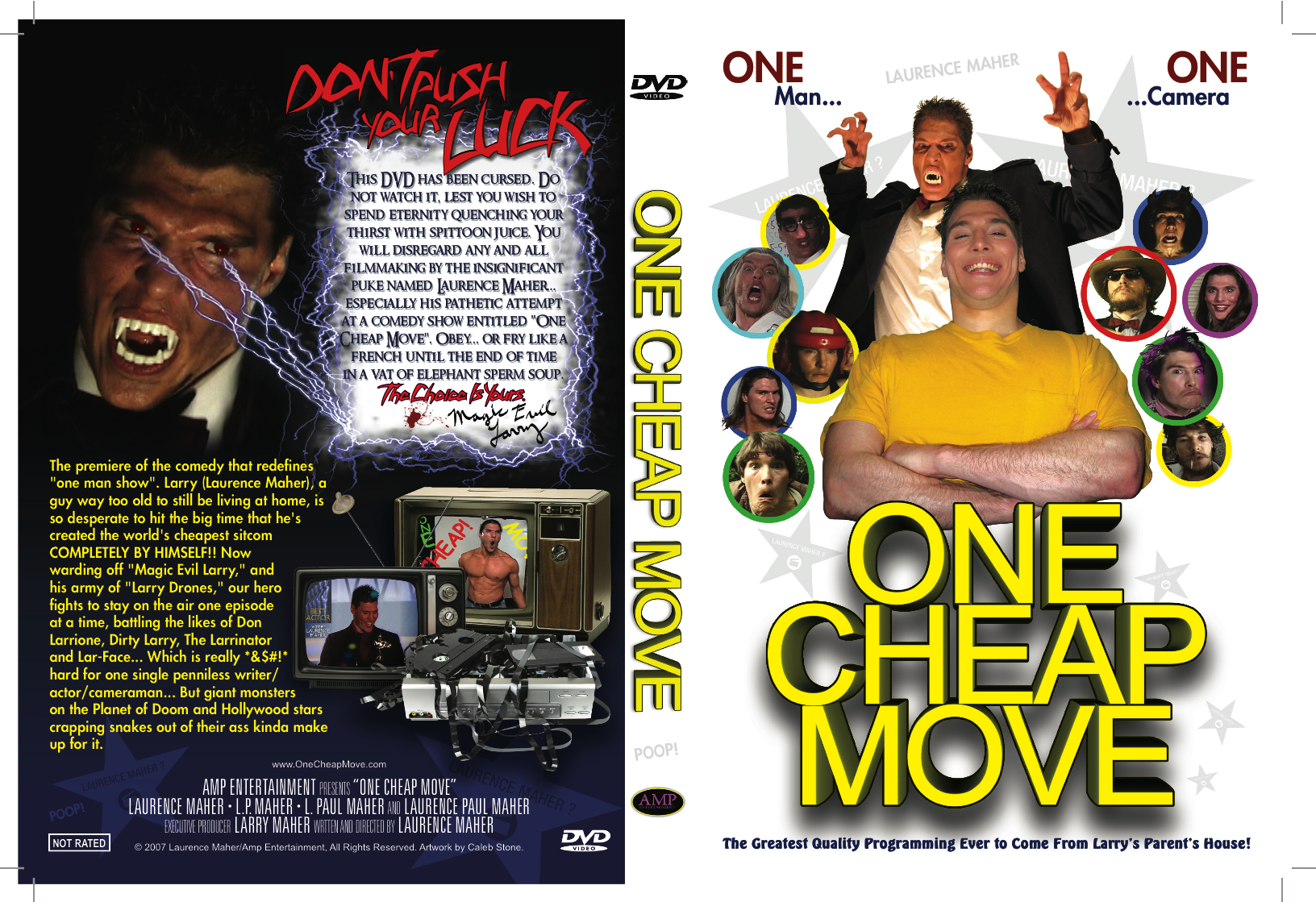 Poster release art for the Laurence Maher one-man comedy show ONE CHEAP MOVE