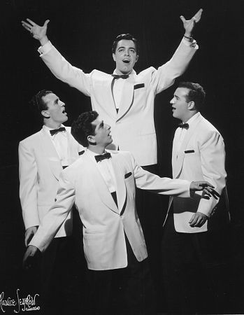 Four Aces, The Al Alberts, Dave Mahoney, Sol Vocarro, Lou Silvestri, c. 1950.