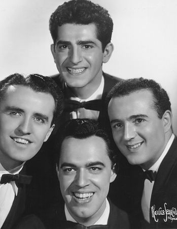 Four Aces, The Al Alberts, Dave Mahoney, Sol Vocarro, Lou Silvestri, c. 1950.