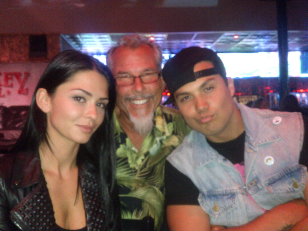 Antoinette Kalaj, Mark Maine & Michael Copon after a day on the set of La Migra