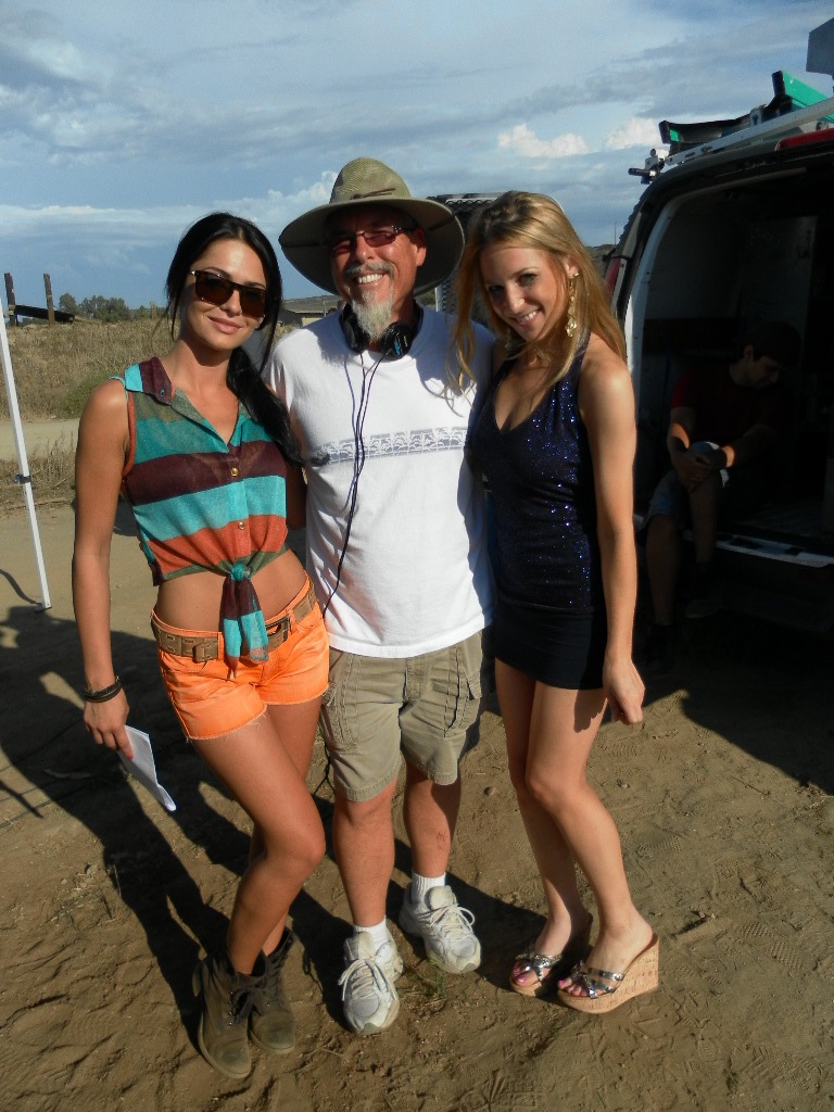 Antoinette Kalaj, Mark Maine and Kendra Rose on the set of La Migra