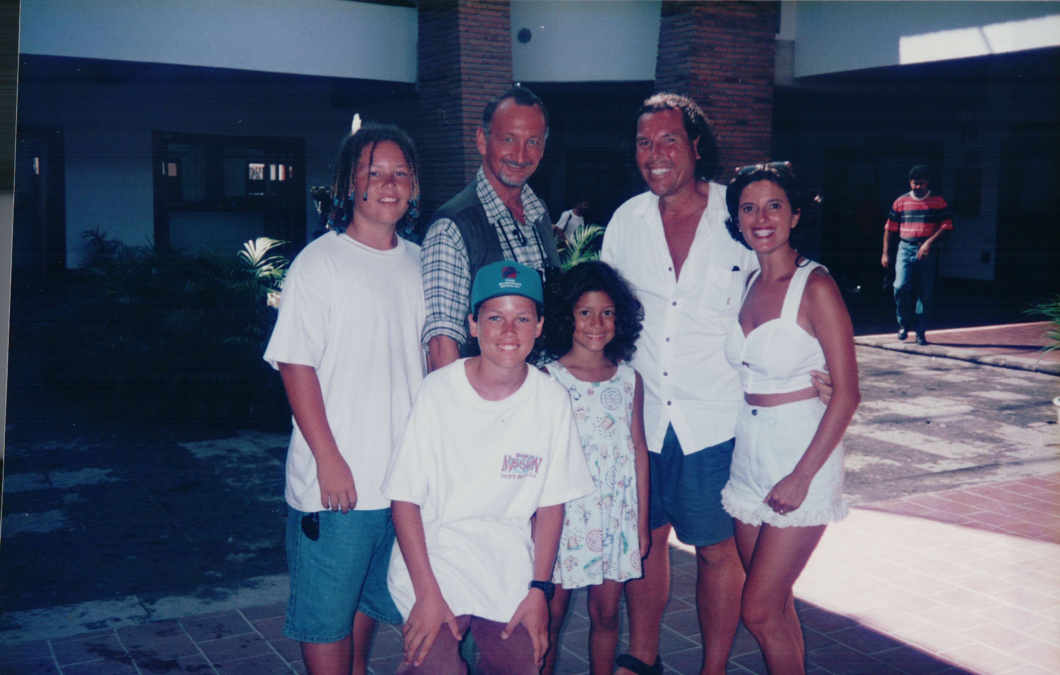 Actor Robert England, Mark & Vida Maine and family on the set of Perfect Target while in Puerto Vallarta Mexico.