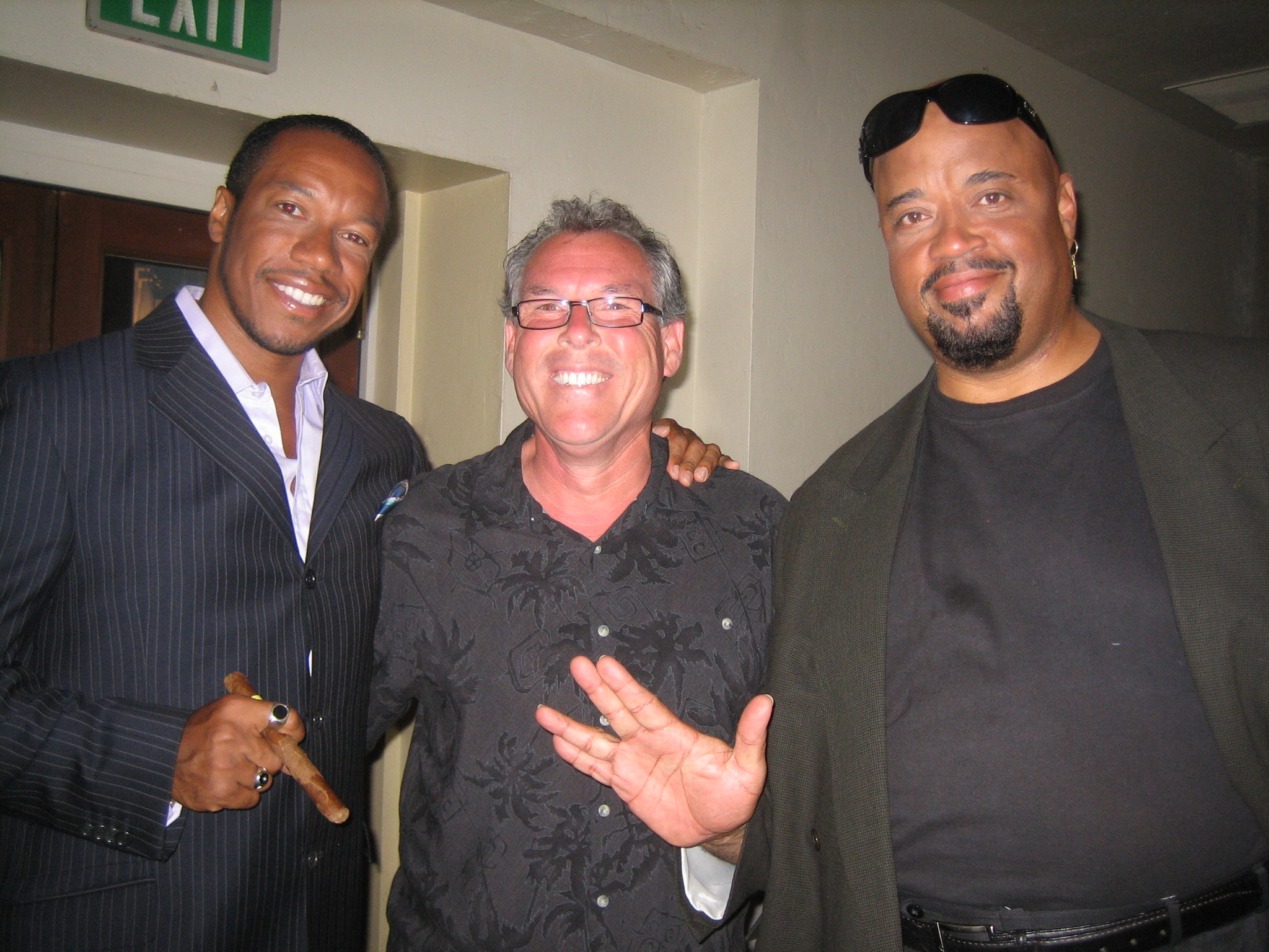 Rico Anderson, Mark Maine & Jimmy Diggs on the set of Hole in One