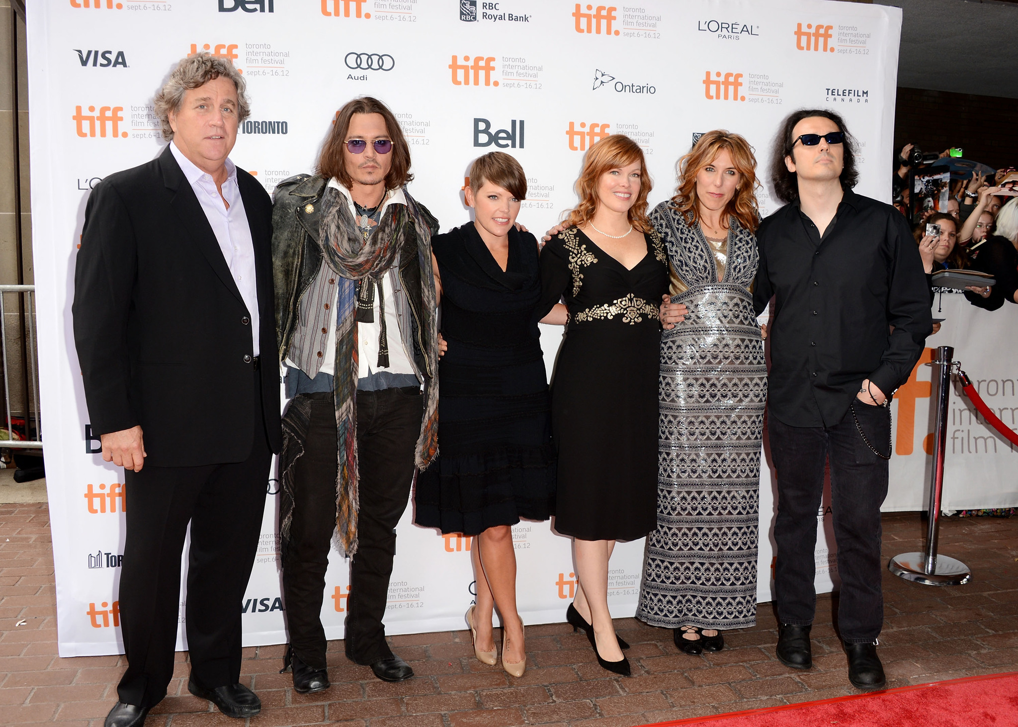 Johnny Depp, Damien Wayne Echols, Natalie Maines, Amy Berg, Tom Bernard and Lorri Davis at event of West of Memphis (2012)