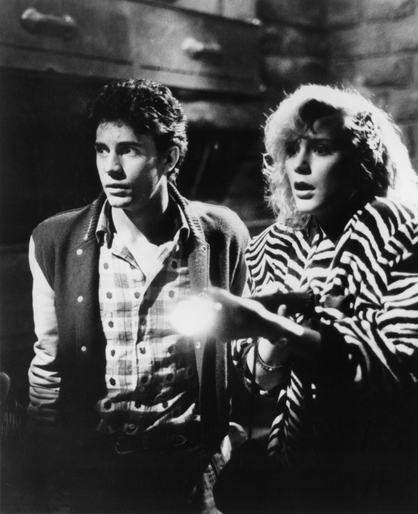 Still of Chris Makepeace and Dedee Pfeiffer in Vamp (1986)
