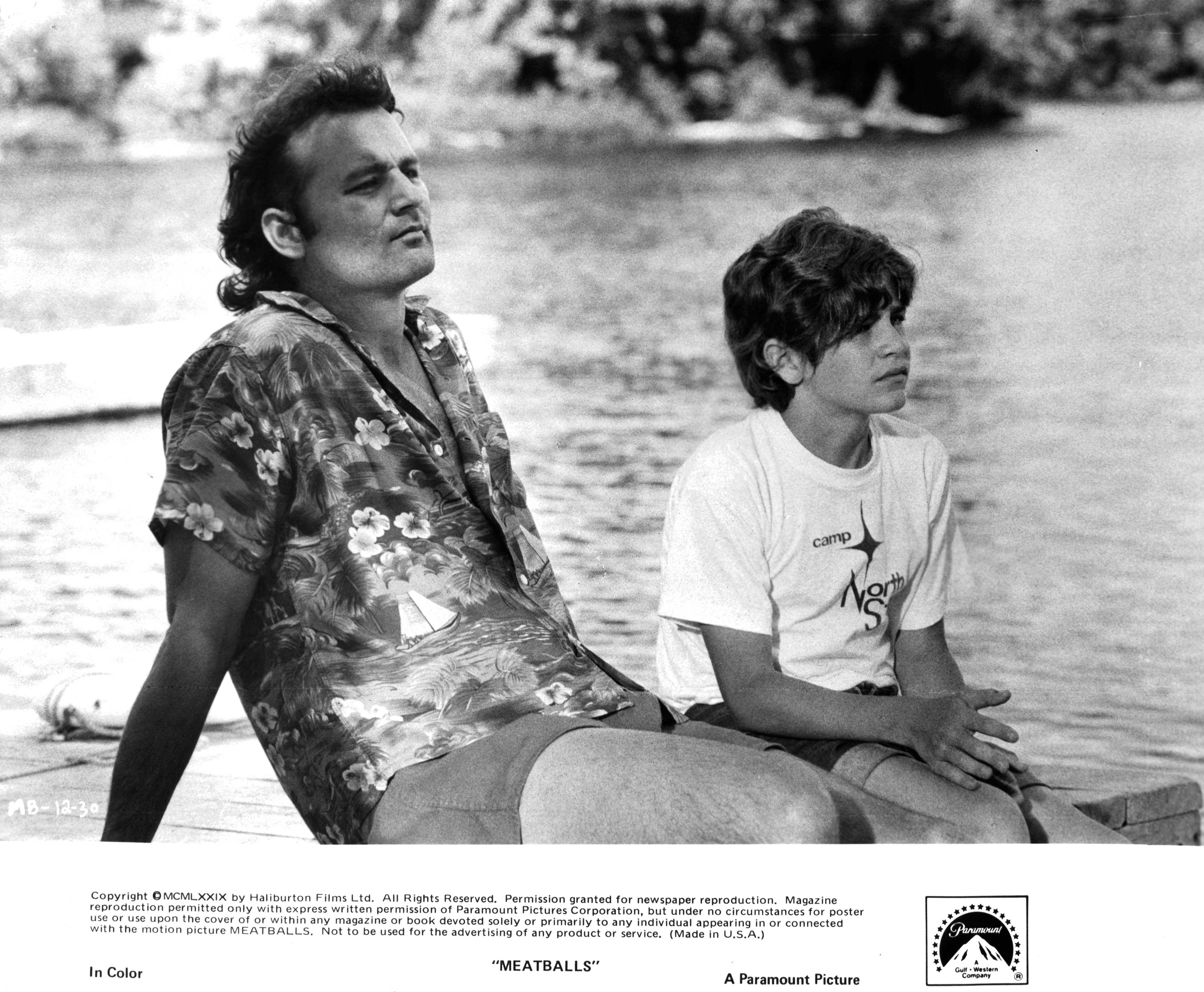 Still of Bill Murray and Chris Makepeace in Meatballs (1979)