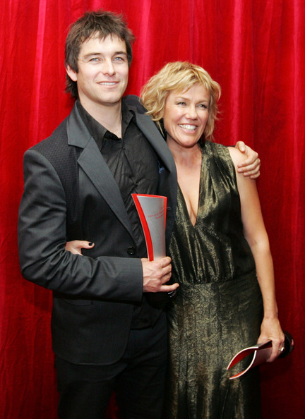 Robyn Malcolm and Anthony Star Qantas Media Awards 2008