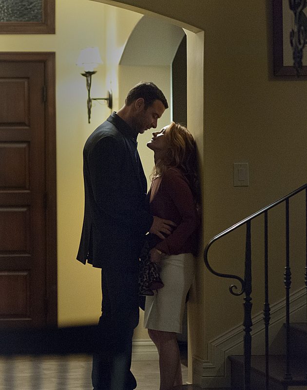 Still of Liev Schreiber, Paula Malcomson and Suzanne Tenner in Ray Donovan (2013)